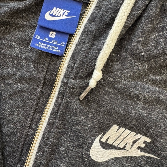 Nike Women's Dark Gray Zip-Up Hoodie - Picture 4 of 5